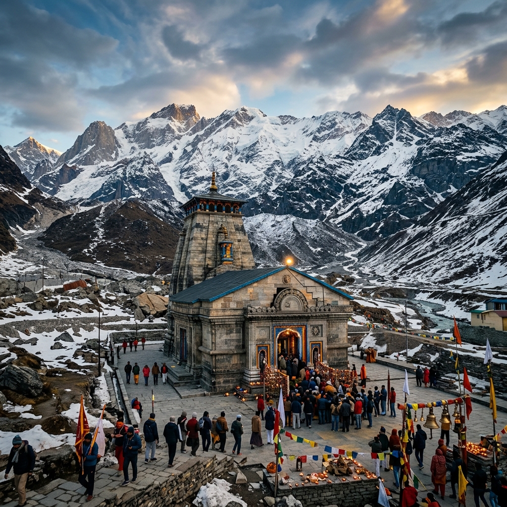 Kedarnath Temple Panorama